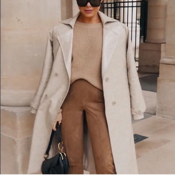 Andrew Marc New York Faux Suede Leggings tan Pants - Picture 1 of 7